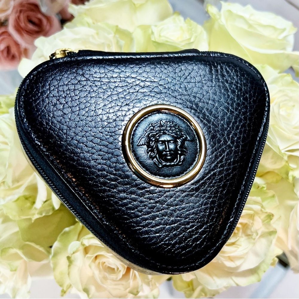 Gianni Versace Black Leather Medusa Jewelry Case - Picture 5 of 13